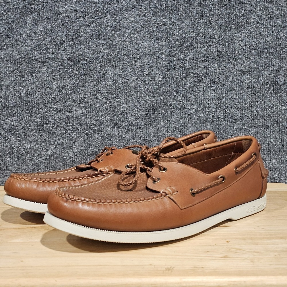 G.H. Bass Weejuns Bayside Boater Boat Shoes Men's 13 D Brown Leather